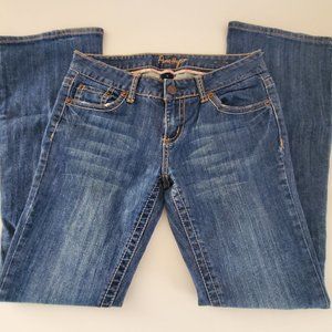 Amethyst Boot Cut Flare Blue Jeans Distressed